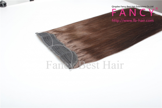 Chocolate Brown #4 Halo Hair Extensions