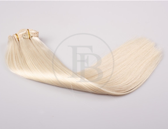 #60 Platinum Blonde Clip Hair Extensions