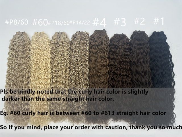 Curly --- #M14/22 Hand Tied Weft
