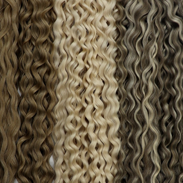 Curly --- #T7-7/ice Hand Tied Weft