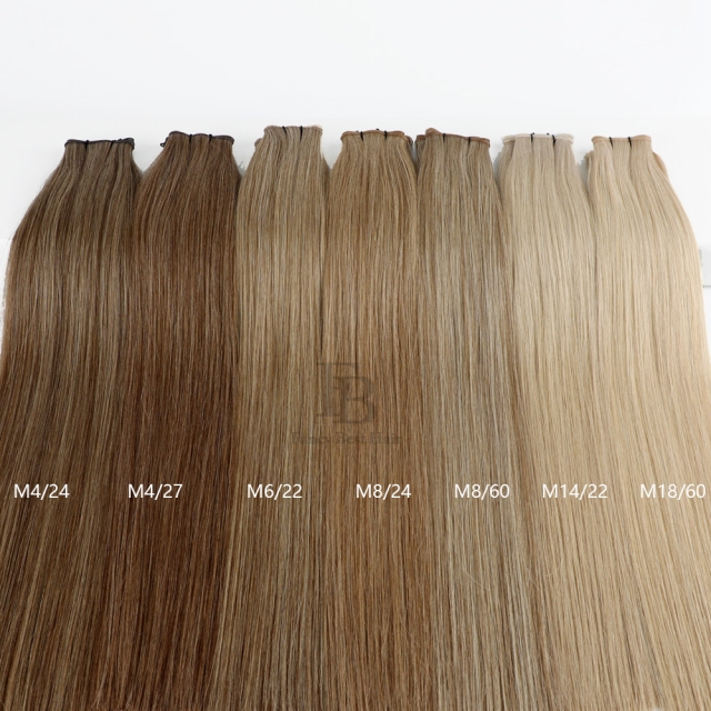 #M60/ice Mixed Color Hand Tied Weft